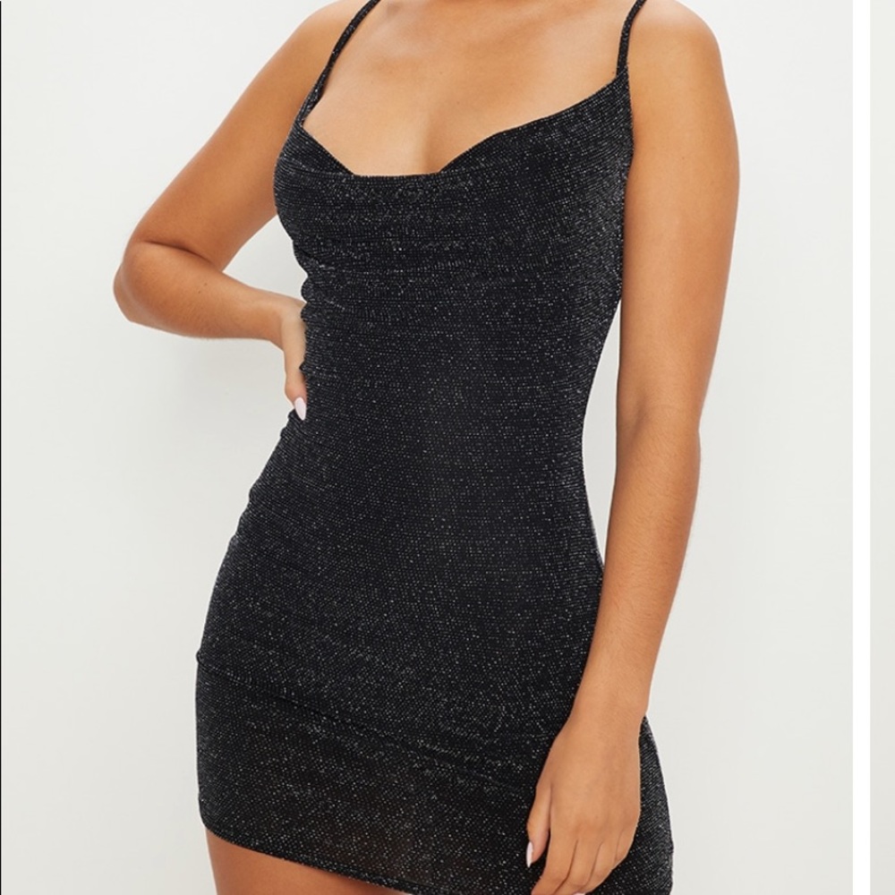 Sparkly Black Bodycon Dress